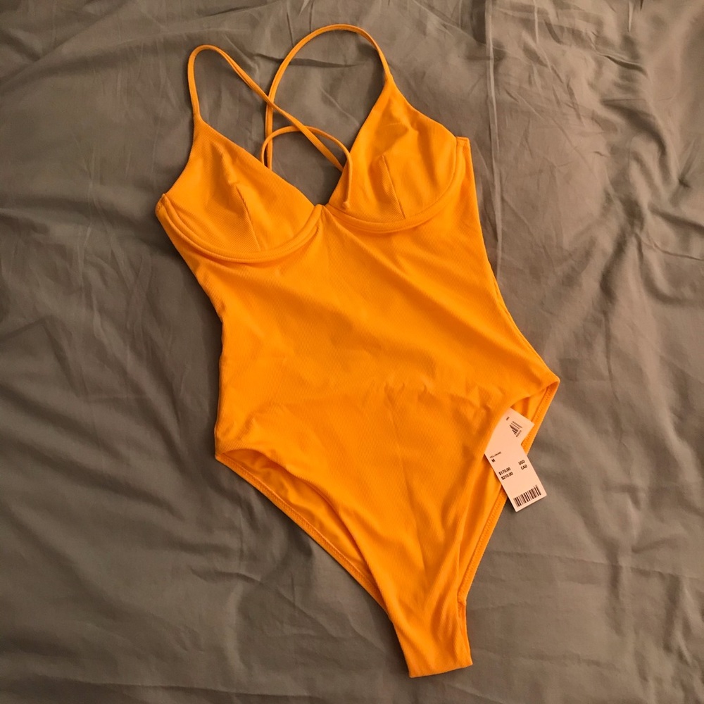 Les Girls Les Boys Ribbed One Piece Swimsuit, M - Picture 3 of 6